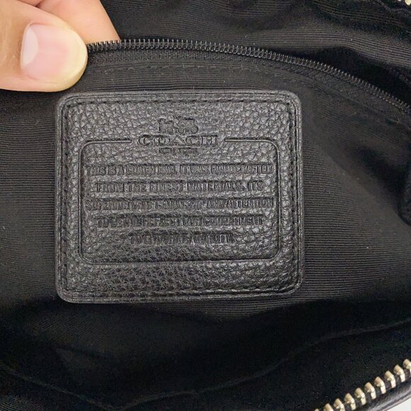 COACH Signature Kelsey Satchel Smoke/Black Crossbody Bag - Picture 2 of 16